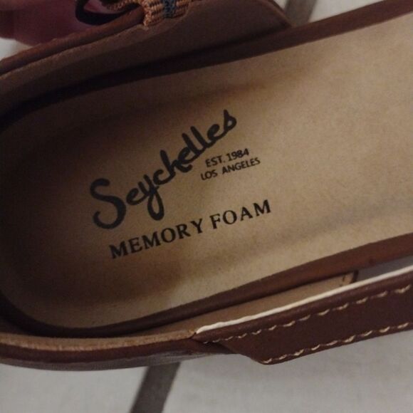 Seychelles sandals Jive Lace toe faux leather strappy flats size 9 - Picture 10 of 13